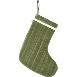 Ferm Living Vari quilted julestrømpe Velvet-khaki