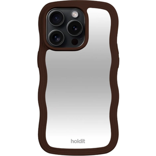 Phone Case Wavy Chocolate/Mirror iPhone 15 Pro - Brun - Add QTY