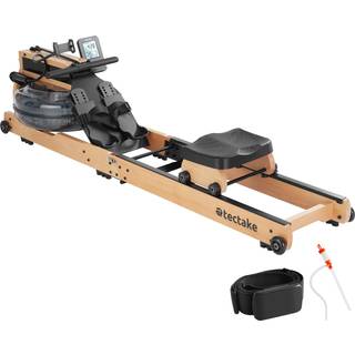 Træromaskine Titan, sammenklappelig, 150kg belastning,Bluetooth - brun/sort