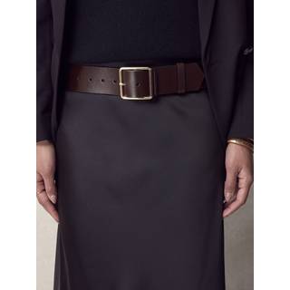 Next N. Premium bredt læderbælte fremstillet i Italien