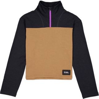 Mons Royale Women's Offgrid Merino Fleece Long Sleeve Black/Toffee, L