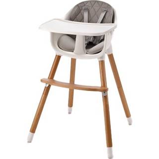 BeKids 2-i-1 højstol - grå