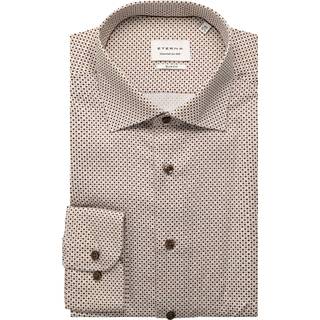 SLIM FIT Shirt in brown printed