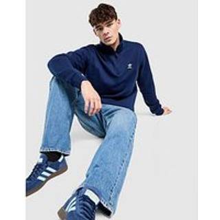 adidas Originals Trefoil Essentials 1/4 Zip Sweatshirt, Blå - Blå - L