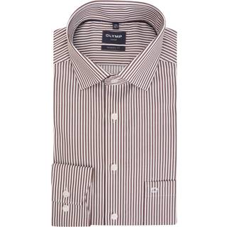 OLYMP Herren Hemd braun gestreift
