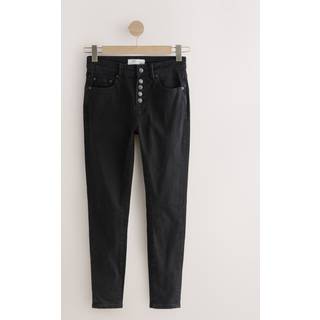 Next Black Button Fly Skinny Jeans
