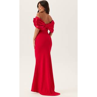 Bardot Satin Bow Back Maxi Dress