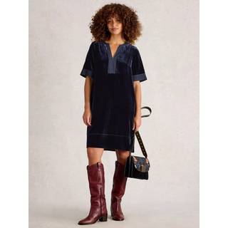 White Stuff White Stuff Navy June Velvet Dress - 38