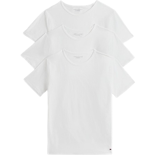 Tommy Hilfiger Cotton Crew Neck Tee 3-Pack Hvid Str. S 3 stk.