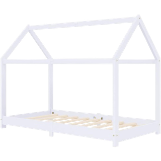 Sengestel Til Børneseng Massivt Fyrretræ - Hvid / 70 x 140 cm