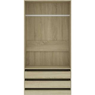 klædeskab 100x50x200 cm konstrueret træ sonoma-eg