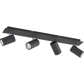 Lindby loftspot Joffrey, 70 cm, sort, 4 lyskilder, GU10 Joffrey Lindby, dæmpbar, Sort, Stue/spisestue, Metal, Moderne