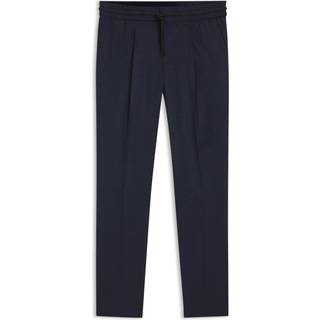 Slim fit bukser i meleret flannel med stræk