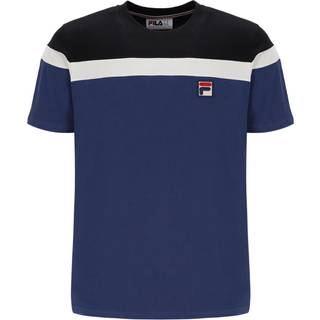 Fila Vintage Aiden Colour Block T Shirt Navy