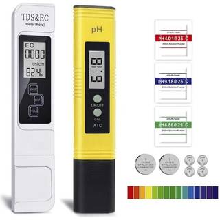 pH-værdi, TDS, EC & Temperatur Vandmåler - 4-i-1 Sæt inkl. Batterier
