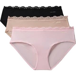 Calvin Klein Microfiber Stretch 3-Pack hipster trusse, multi, Størrelse: S, Dame