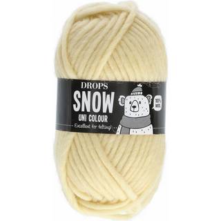 DROPS Snow Uni Colour 106 Lemonade (Uni Colour) Indhold: 100% Uld Garngruppe: E (9 - 11 masker)/ 14 ply / super bulky Vægt/længde: 50 gram = ca. 50 meter Anbefalede pinde: 9 mm Strikkefasthed: 10 x 10 cm = 10 m x 14 p Vask: Håndvask, max 30°C / Tørres fladt / Kan filtes.