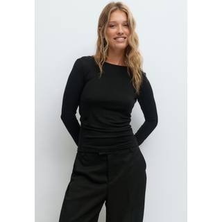 Gina Tricot-Open back top-Langærmede toppe-Sort-L-Dame