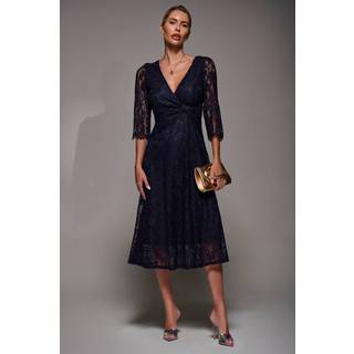 Jolie Moi Jolie Moi Lace Long Sleeve Midi Dress - 40