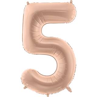 Folieballon Tal 5 Mørk Beige 86 cm – Sofistikeret blikfang til enhver fest