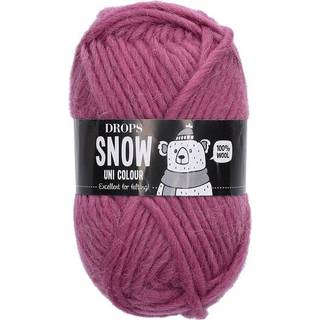DROPS Snow Uni Colour 09 Lys vinrød (Uni Colour) Indhold: 100% Uld Garngruppe: E (9 - 11 masker)/ 14 ply / super bulky Vægt/længde: 50 gram = ca. 50 meter Anbefalede pinde: 9 mm Strikkefasthed: 10 x 10 cm = 10 m x 14 p Vask: Håndvask, max 30°C / Tørres fladt / Kan filtes.