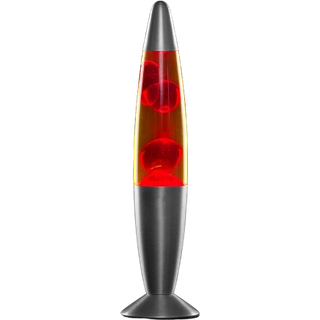 Rød lavalampe med retrodesign og ekstra langt strømkabel