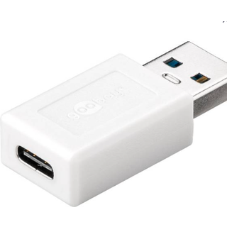 USB-A 3.0 til USB-C, adapter, hvid