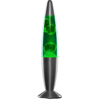 Grøn lavalampe med retrodesign og ekstra langt strømkabel