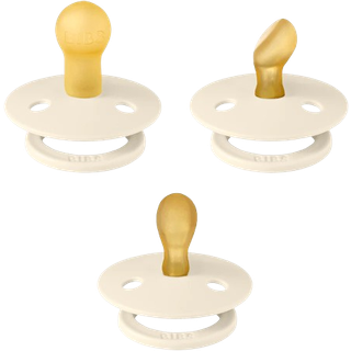 BIBS Try-it Colour 3-pak Ivory Size 1 3 stk