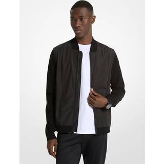 MK Viscose Blend Zip-Up Jacket - Black - Michael Kors - S