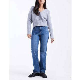 High Rise Straight Jeans - Blue - 23LG