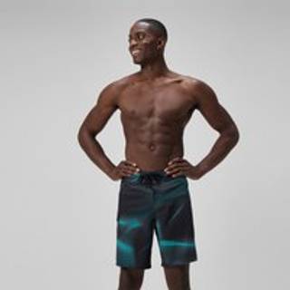 Men's Lookout Printed 45cm Boardshorts Dark Green - Turquoise