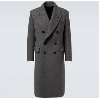 Tom Ford Double-breasted virgin wool twill coat - grey - EU 46