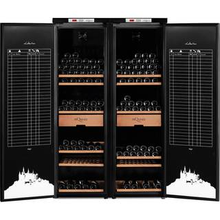 Vinlagringsskab dobbelt Europaproduceret, 474 flasker, mQuvée WineStore 1200, sort, robust