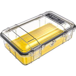 Pelican M60 Micro Case - Vandt?t sag (Dry Box Field Box) til iPhone GoPro Camera Camping Fishing Fishing Kayak Beach og mere (gul/klar)