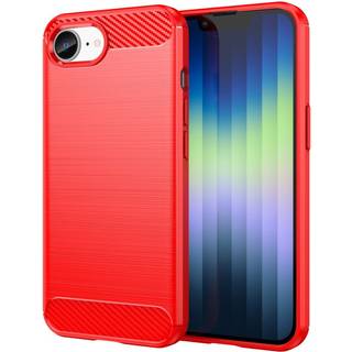 EIDERWOOD iPhone 16e Brushed Carbon Bagside Cover - Rød