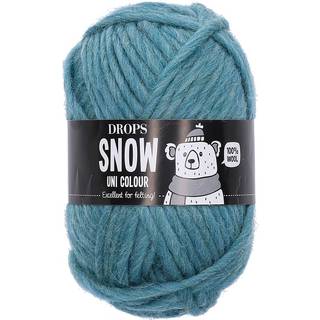 DROPS Snow Uni Colour 66 Søgrøn (Uni Colour) Indhold: 100% Uld Garngruppe: E (9 - 11 masker)/ 14 ply / super bulky Vægt/længde: 50 gram = ca. 50 meter Anbefalede pinde: 9 mm Strikkefasthed: 10 x 10 cm = 10 m x 14 p Vask: Håndvask, max 30°C / Tørres fladt / Kan filtes.