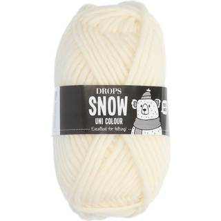 DROPS Snow Uni Colour 01 Natur (Uni Colour) Indhold: 100% Uld Garngruppe: E (9 - 11 masker)/ 14 ply / super bulky Vægt/længde: 50 gram = ca. 50 meter Anbefalede pinde: 9 mm Strikkefasthed: 10 x 10 cm = 10 m x 14 p Vask: Håndvask, max 30°C / Tørres fladt / Kan filtes.