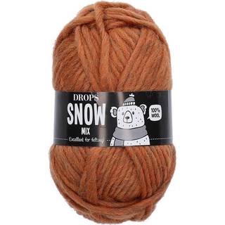 DROPS Snow Mix/Print 86 Kobber Indhold: 100% Uld Garngruppe: E (9 - 11 masker)/ 14 ply / super bulky Vægt/længde: 50 gram = ca. 50 meter Anbefalede pinde: 9 mm Strikkefasthed: 10 x 10 cm = 10 m x 14 p Vask: Håndvask, max 30°C / Tørres fladt / Kan filtes.