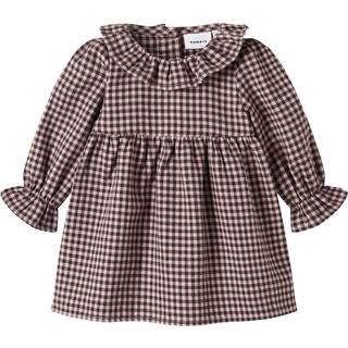 NAME IT Kjole Oninka Seal Brown Burnished Lilac