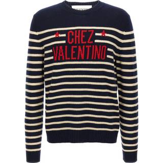 Valentino Chez Valentino striped jacquard wool sweater - blue - EU 54
