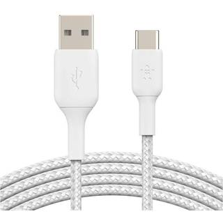 Belkin Braided Cable 2m. Usb-a Usb-c Hvid