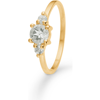 Mads Z Nia ring i 8 karat guld med grøn ametyst - Str. 58