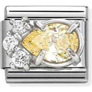 Nomination Silver Yellow CZ Drop Charm