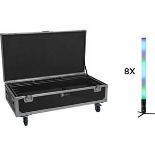 Eurolite Set 8x AKKU IP Pixel Tube 360° PRO CRMX + Flightcase with wheels and ch