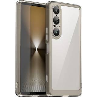 EIDERWOOD Sony Xperia 1 VII Hybrid Plastik Cover - Gennemsigtig / Grå