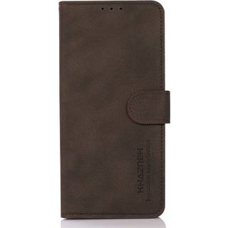 Xiaomi Redmi Note 14 (5G) KHAZNEH Kunstlæder Flip Cover m. Kortholder & Ståfunktion - Brun