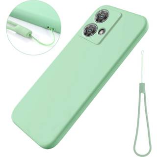 EIDERWOOD Motorola Edge 40 Neo Liquid Silikone Bagside Cover m. Strop - Grøn