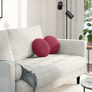 Sædepuder 2 pcs Vinrød Ø 40 x 13 cm Fløjl