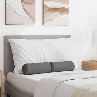 Bolsterpuder 2 pcs Mørkegrå Ø 15 x 40 cm Stof